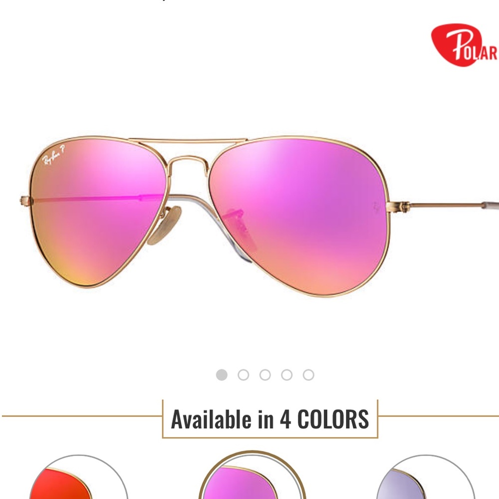 pink and gold aviator flash ray ban sunglasses